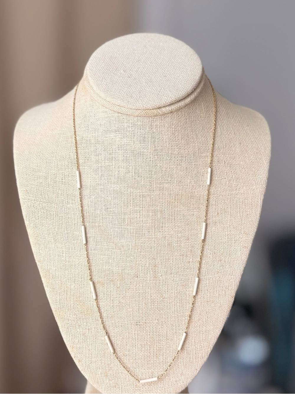 ✔Gold Tube Station Long Necklace